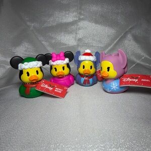 Disney 2025 Christmas Rubber Duck Set Of 4: Mickey, Minnie, Stitch & Angel 2.75"